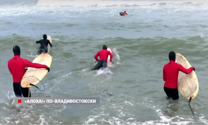 Репортаж «8-го канала» Приморского телевидения о сёрф-поездке команды Surfway Moscow во Владивосток.
